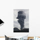 Ash Cloud Rising from Wall Decal Design 18