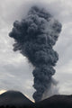 Ash Cloud Rising from Wall Decal Design 17