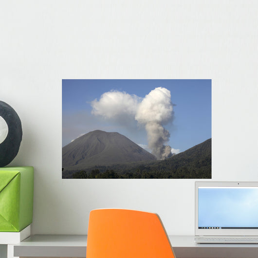 Ash Cloud Rising from Wall Decal Design 16
