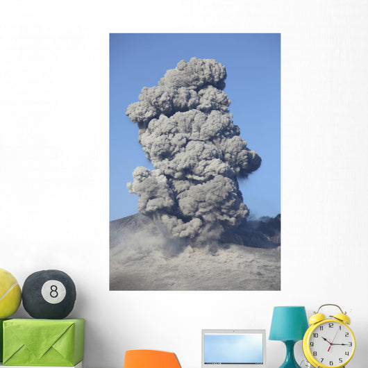 Eruption Sakurajima Volcano Japan Wall Decal Design 2