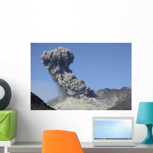 Explosive Eruption Sakurajima Volcano Wall Decal Design 5
