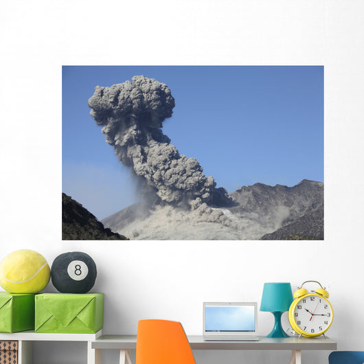 Explosive Eruption Sakurajima Volcano Wall Decal Design 5