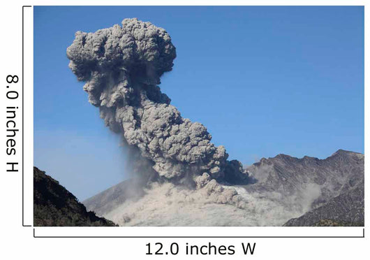 Explosive Eruption Sakurajima Volcano Wall Decal Design 5