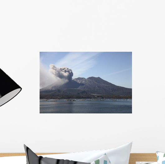 Eruption Sakurajima Volcano Japan Wall Decal Design 1