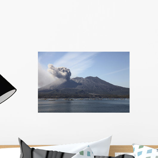 Eruption Sakurajima Volcano Japan Wall Decal Design 1