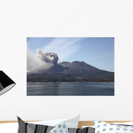 Eruption Sakurajima Volcano Japan Wall Decal Design 1