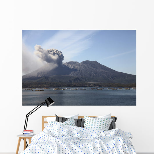 Eruption Sakurajima Volcano Japan Wall Decal Design 1