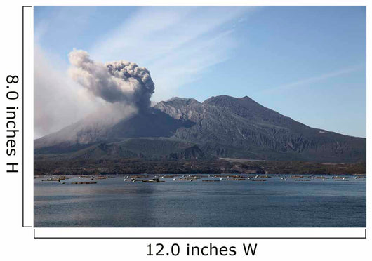Eruption Sakurajima Volcano Japan Wall Decal Design 1