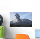 Ash Cloud Rising from Wall Decal Design 13