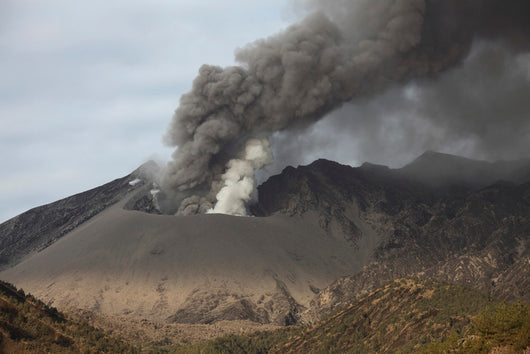 Emission Ash from Sakurajima Wall Decal