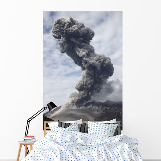 Explosive Eruption Sakurajima Volcano Wall Decal Design 4