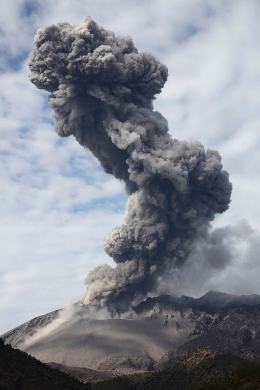 Explosive Eruption Sakurajima Volcano Wall Decal Design 4