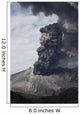 Explosive Eruption Sakurajima Volcano Wall Decal Design 3