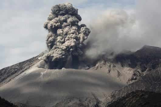 Explosive Eruption Sakurajima Volcano Wall Decal Design 2