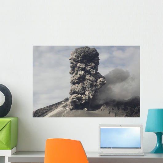 Explosive Eruption Sakurajima Volcano Wall Decal Design 1