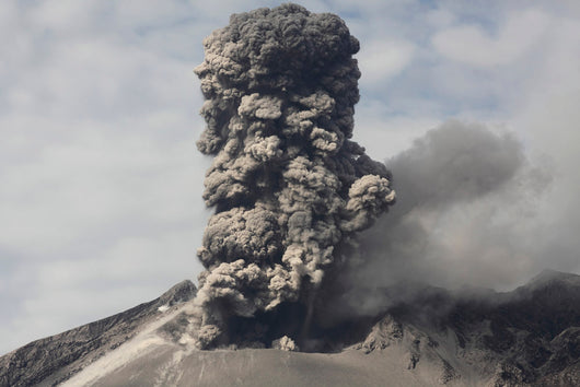 Explosive Eruption Sakurajima Volcano Wall Decal Design 1