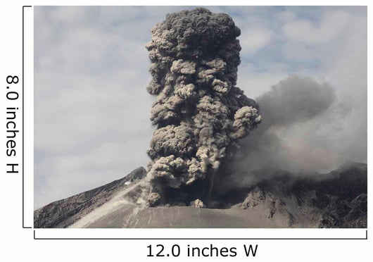 Explosive Eruption Sakurajima Volcano Wall Decal Design 1