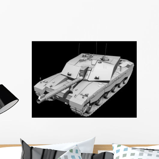 Clay Render Challenger Ii Wall Decal