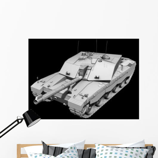 Clay Render Challenger Ii Wall Decal