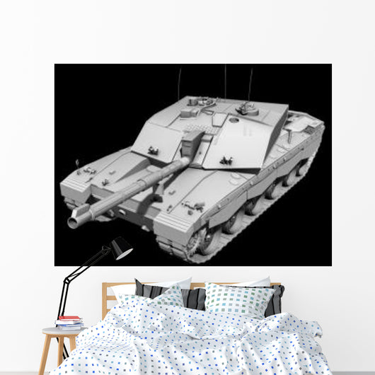 Clay Render Challenger Ii Wall Decal