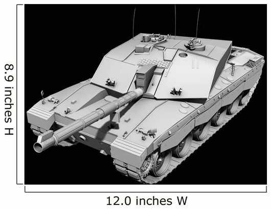 Clay Render Challenger Ii Wall Decal