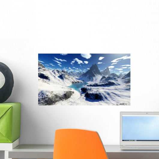 Terragen Render Imaginary Mountain Wall Decal