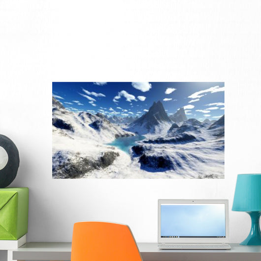 Terragen Render Imaginary Mountain Wall Decal