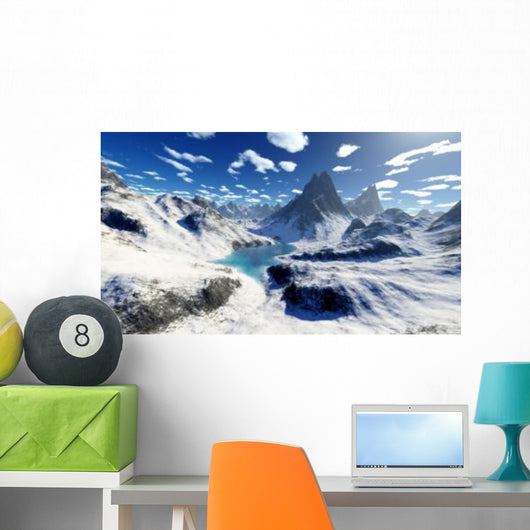 Terragen Render Imaginary Mountain Wall Decal