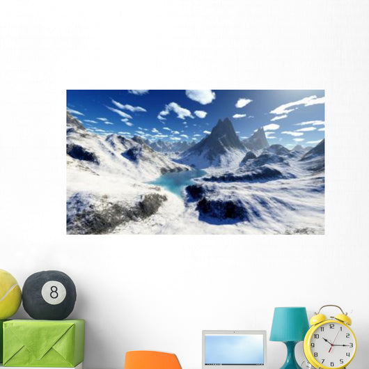 Terragen Render Imaginary Mountain Wall Decal
