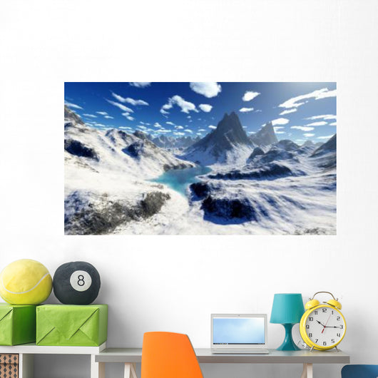 Terragen Render Imaginary Mountain Wall Decal