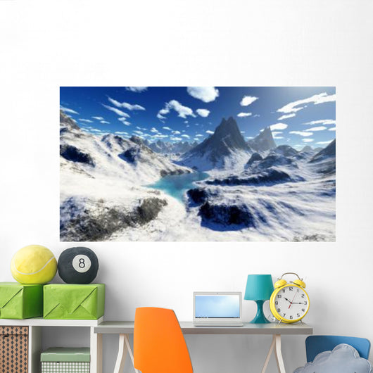 Terragen Render Imaginary Mountain Wall Decal