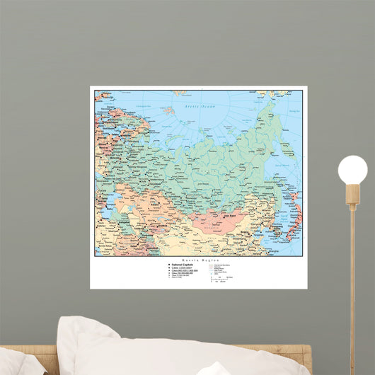 Map of Russia Wall Mural