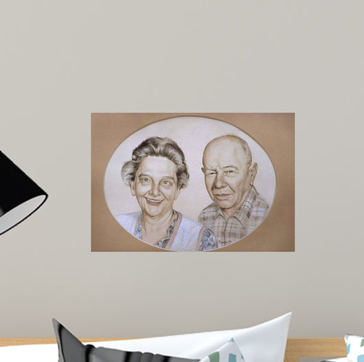 Two Old People Wall Decal