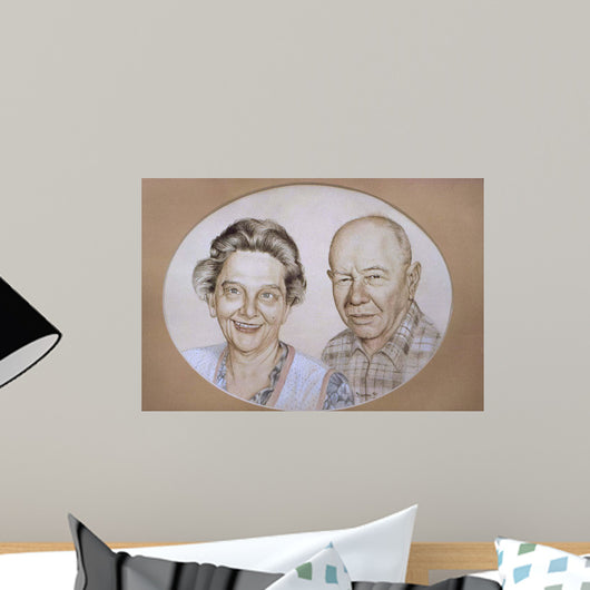 Two Old People Wall Decal