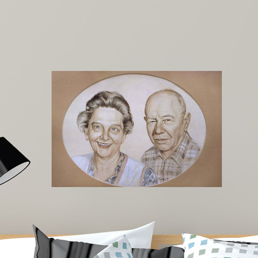 Two Old People Wall Decal