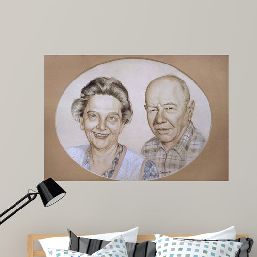 Two Old People Wall Decal