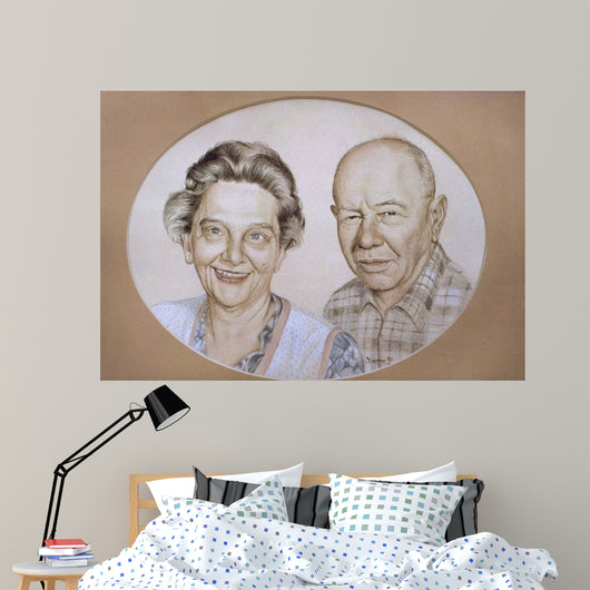 Two Old People Wall Decal