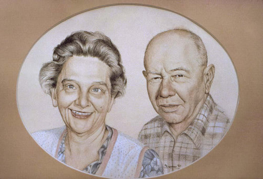 Two Old People Wall Decal