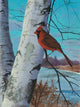 Painting for Red Bird Wall Decal