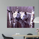 A Pair Of White Wolves Wall Mural