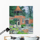 Brick Building and Bird Wall Decal
