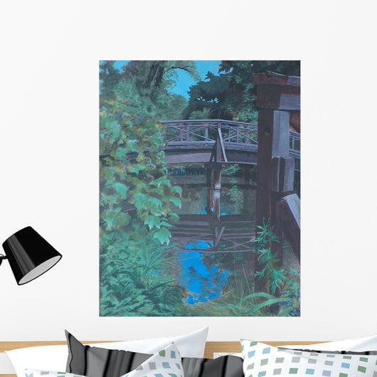 Plein Air Bridge Reflections Wall Decal
