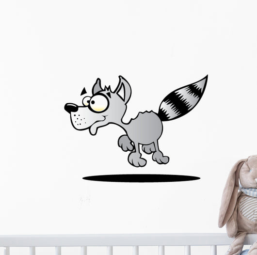 Cartoon Racoon Wall Decal