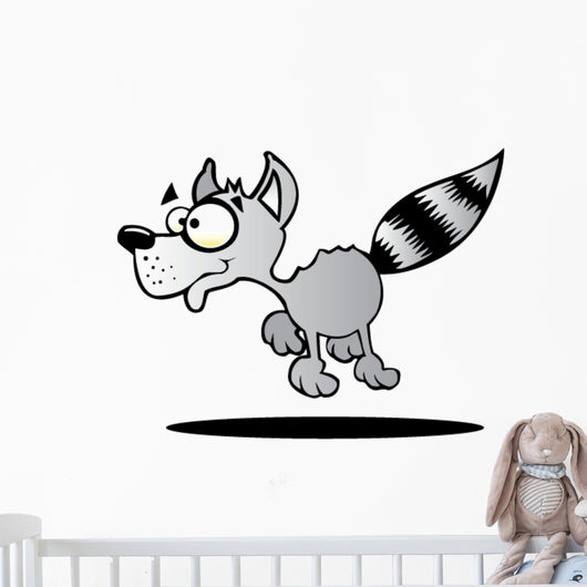 Cartoon Racoon Wall Decal