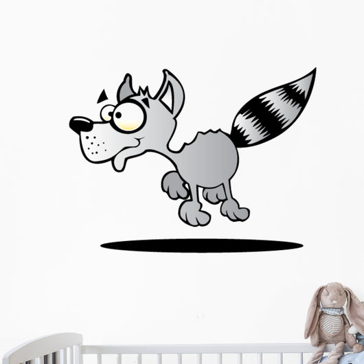 Cartoon Racoon Wall Decal