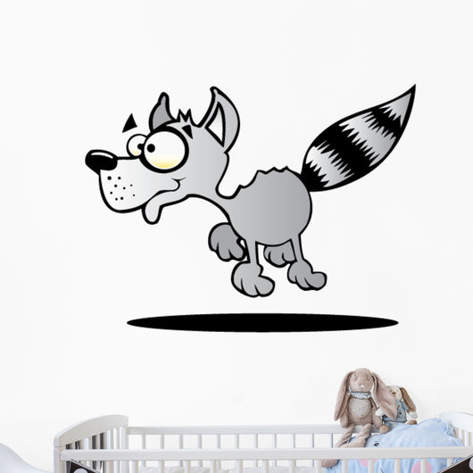 Cartoon Racoon Wall Decal
