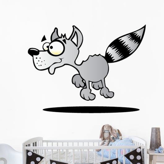 Cartoon Racoon Wall Decal