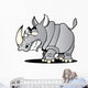 Cartoon Rhino Wall Decal