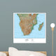 Geographical Map South Africa Wall Decal