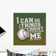 I CAN DO ALL SPORTS Baseball Wall Mural